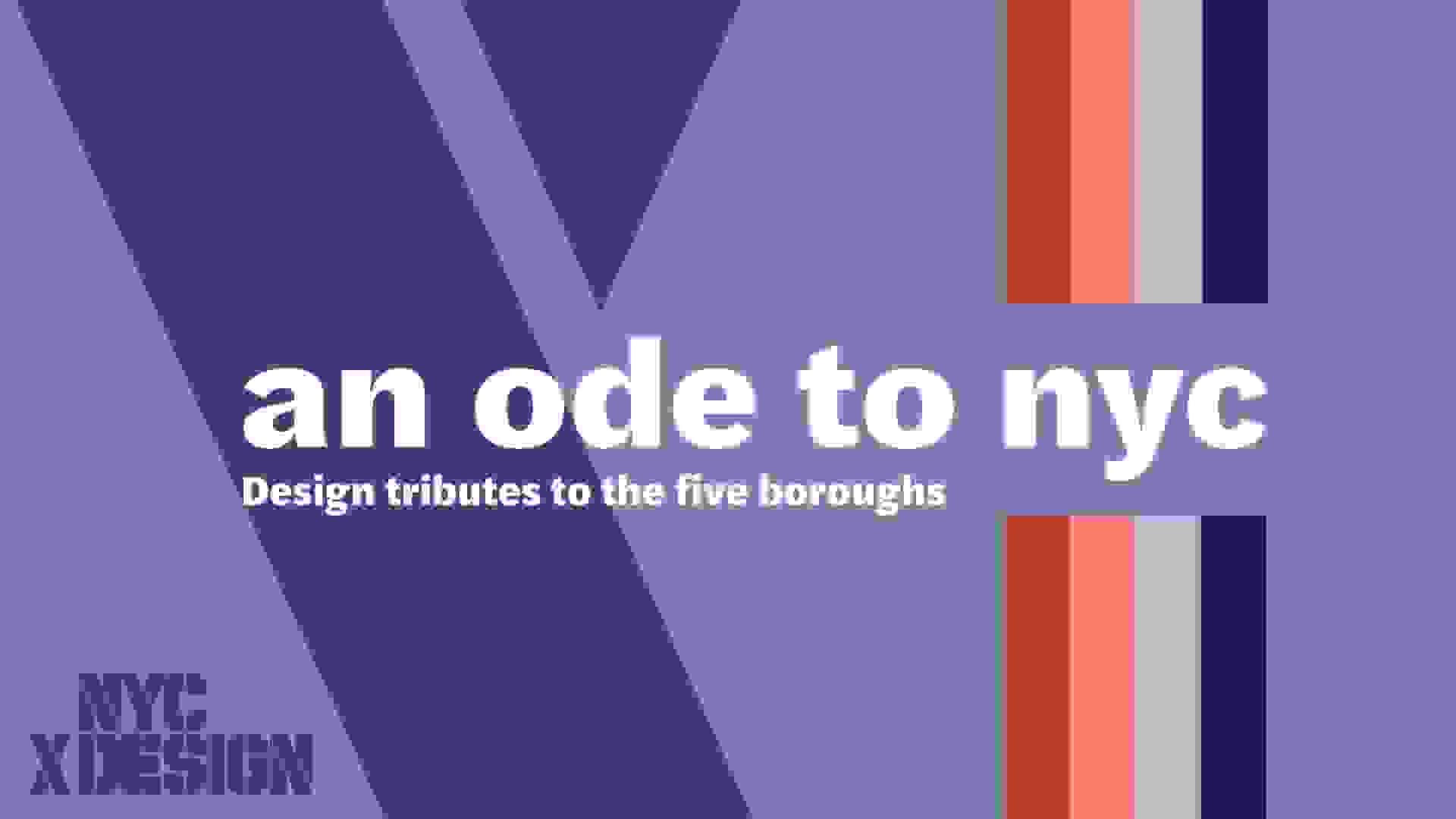 A logo for NYCxDesign's "Ode to NYC" poster campaign.