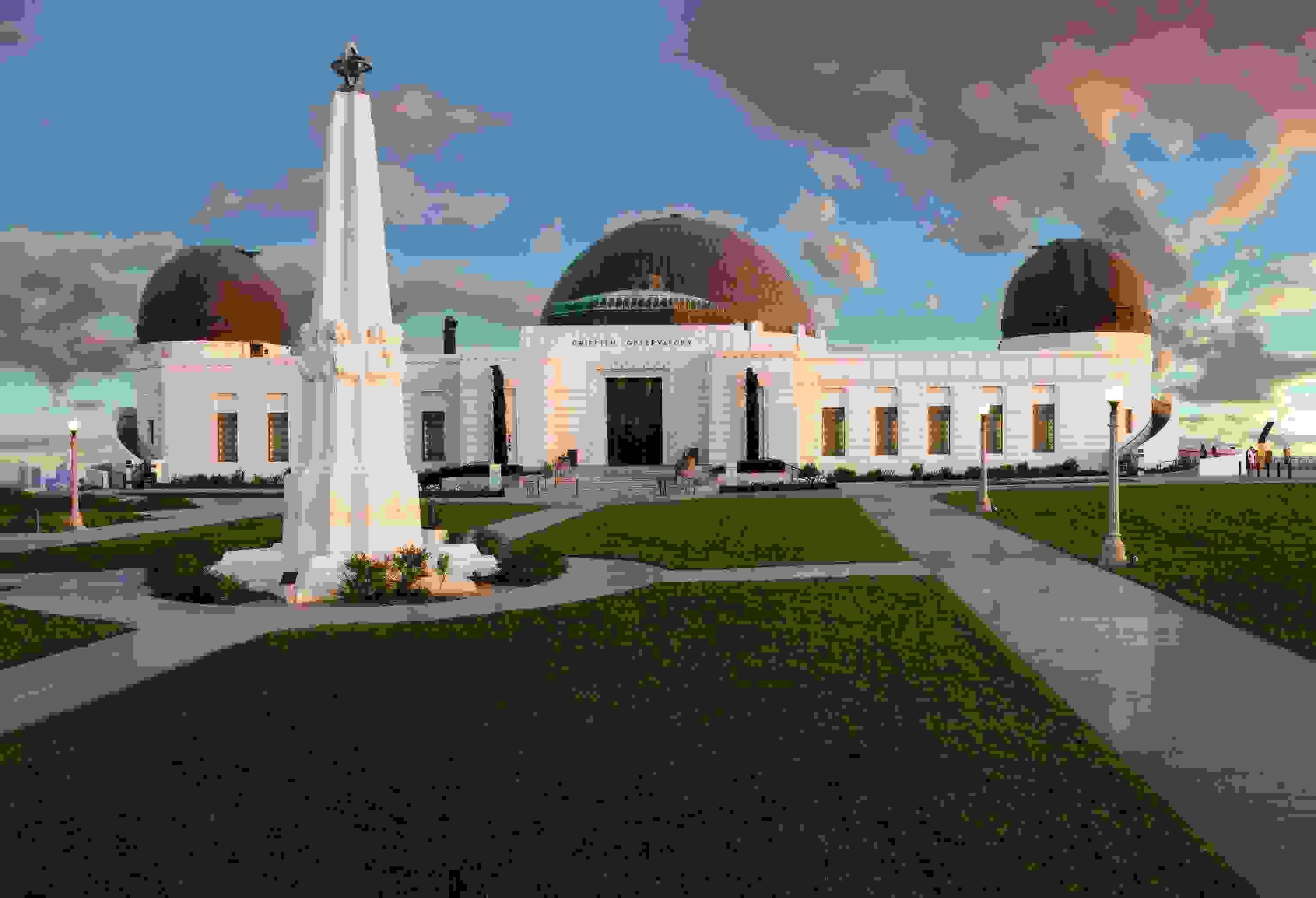 A photograph of the Griffith Observatory in Los Angeles.