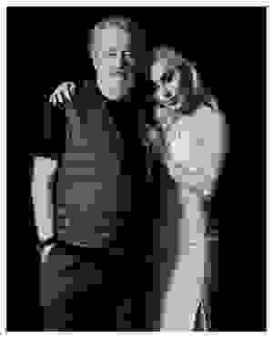 Photograph of film director Ridley Scott and singer Lady Gaga.