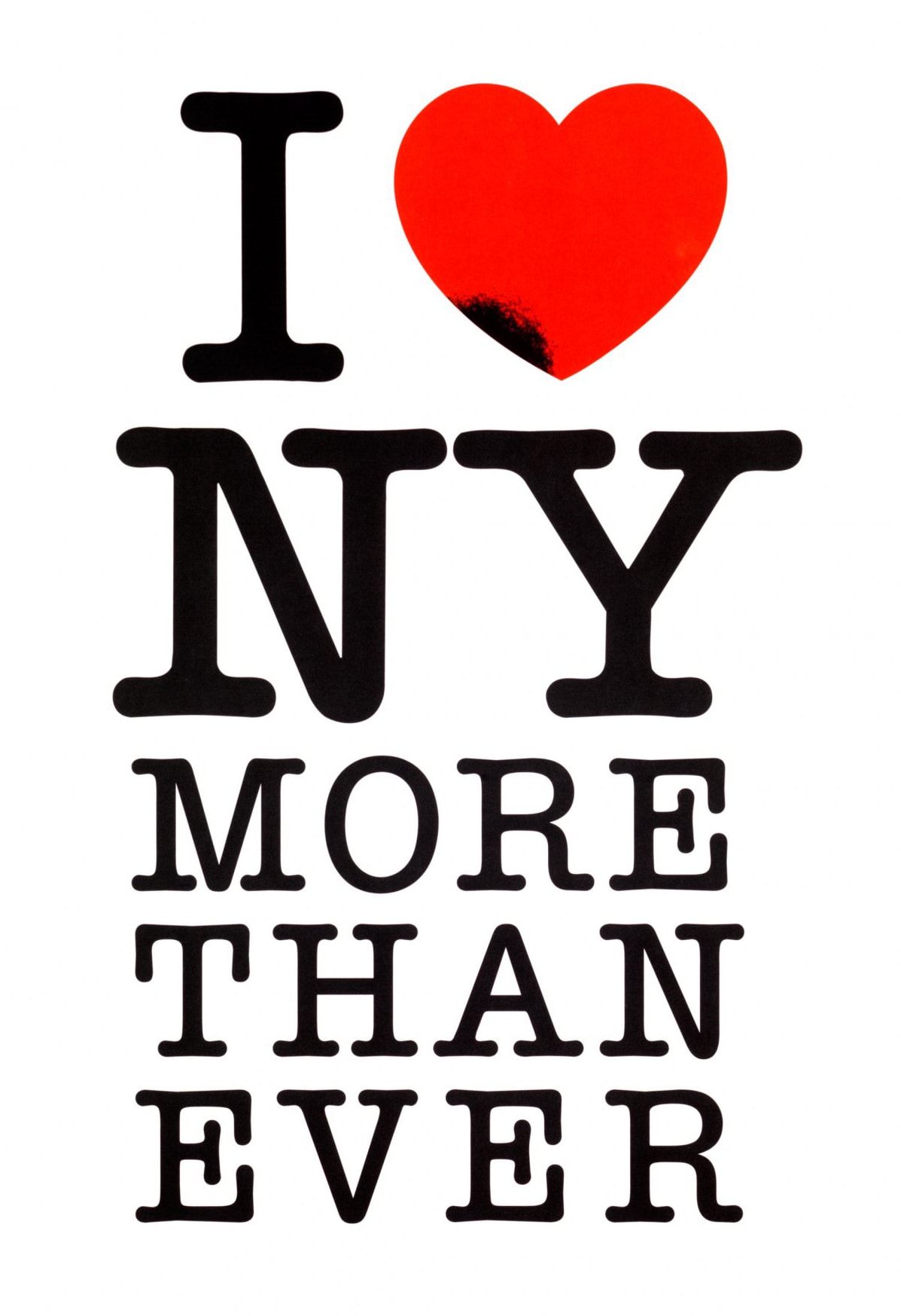 Milton Glaser's "I Love New York More Than Ever" poster, 2001.

